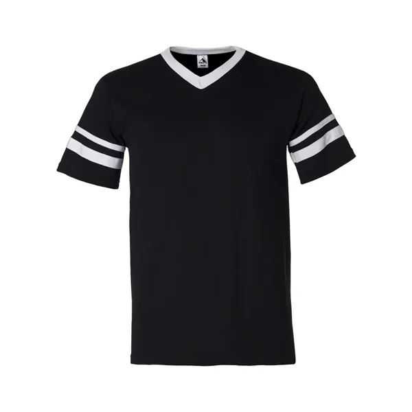 Augusta Sportswear V-Neck Jersey with Striped Sleeves - Augusta Sportswear V-Neck Jersey with Striped Sleeves - Image 4 of 72