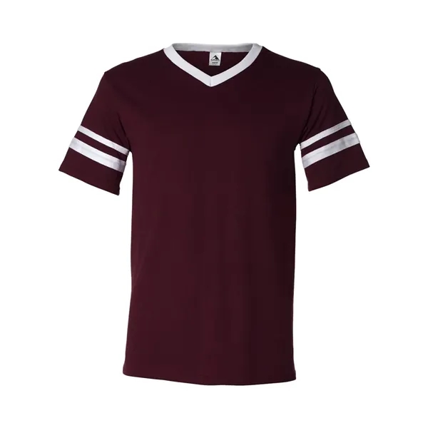 Augusta Sportswear V-Neck Jersey with Striped Sleeves - Augusta Sportswear V-Neck Jersey with Striped Sleeves - Image 24 of 72