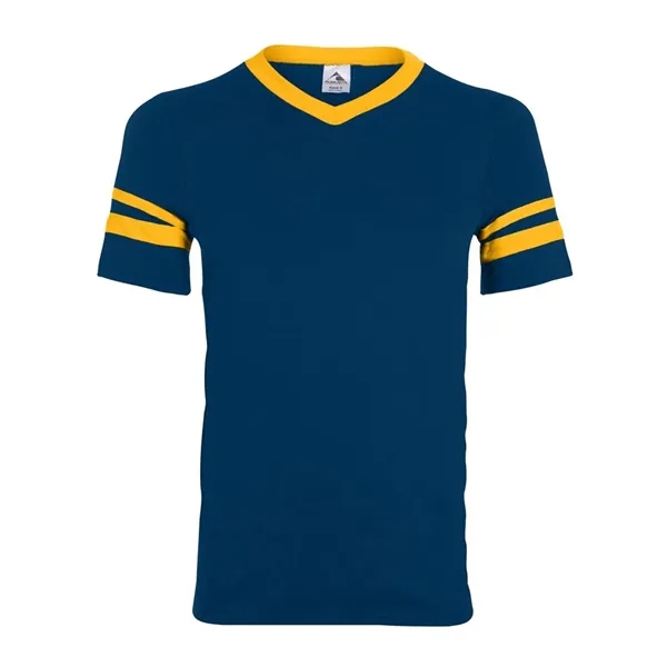 Augusta Sportswear V-Neck Jersey with Striped Sleeves - Augusta Sportswear V-Neck Jersey with Striped Sleeves - Image 30 of 72