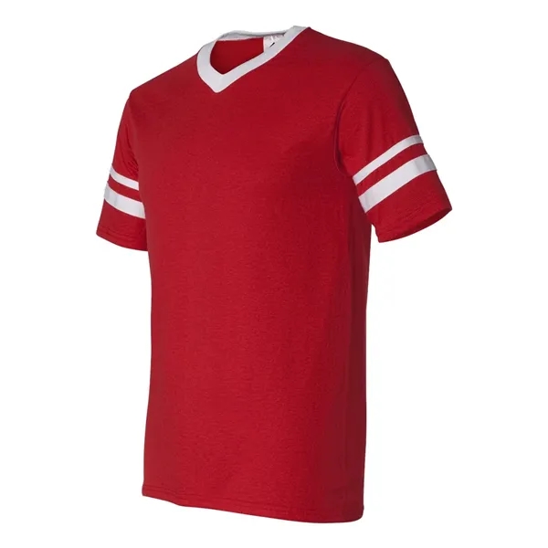 Augusta Sportswear V-Neck Jersey with Striped Sleeves - Augusta Sportswear V-Neck Jersey with Striped Sleeves - Image 56 of 72