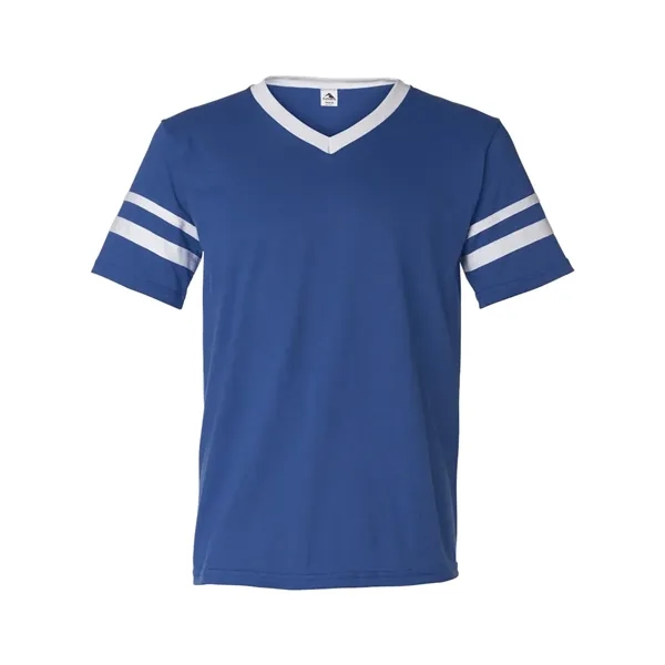 Augusta Sportswear V-Neck Jersey with Striped Sleeves - Augusta Sportswear V-Neck Jersey with Striped Sleeves - Image 66 of 72