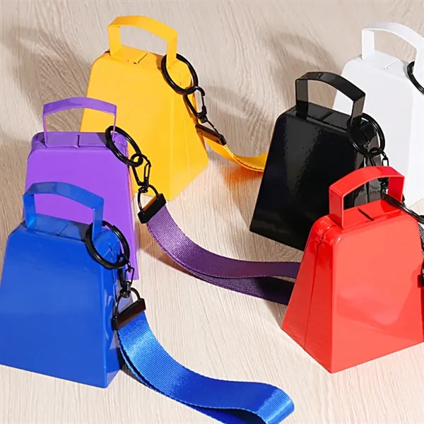 Mini Promotional Cowbell with Strap - Mini Promotional Cowbell with Strap - Image 4 of 5