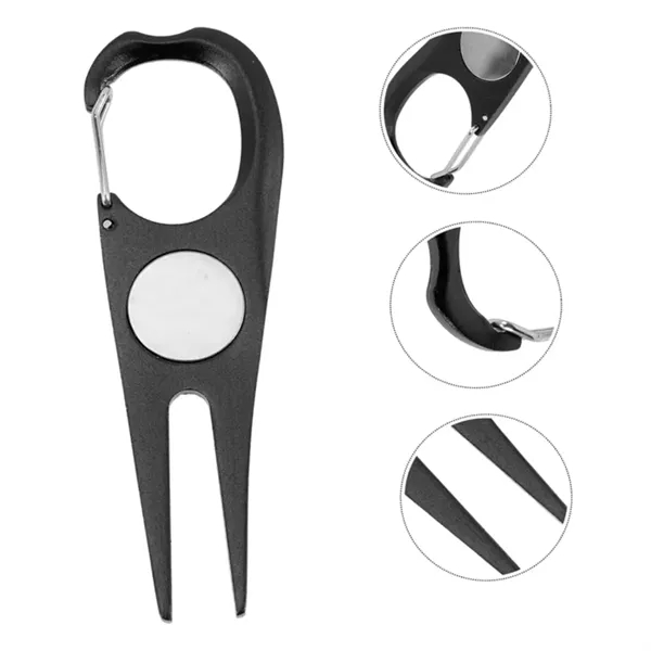 Golf Divot Tool with Bottle Opener and Carabiner Clip - Golf Divot Tool with Bottle Opener and Carabiner Clip - Image 3 of 7