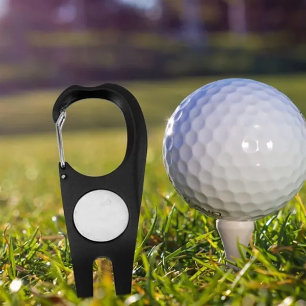 Golf Divot Tool with Bottle Opener and Carabiner Clip - Golf Divot Tool with Bottle Opener and Carabiner Clip - Image 6 of 7