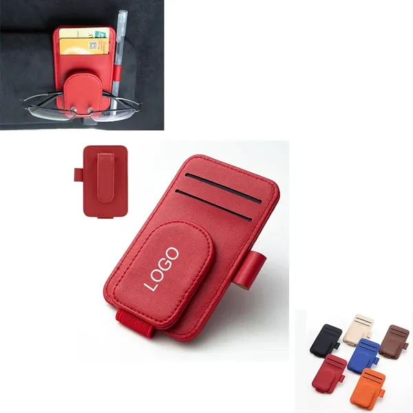 Magnetic Leather Sunglasses Holder For Car Sun visor - Magnetic Leather Sunglasses Holder For Car Sun visor - Image 0 of 2