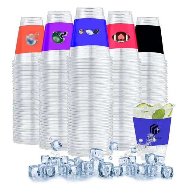 14 oz party iced coffee cold beverage pet clear plastic cups - 14 oz party iced coffee cold beverage pet clear plastic cups - Image 0 of 4