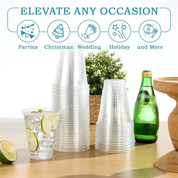 14 oz party iced coffee cold beverage pet clear plastic cups - 14 oz party iced coffee cold beverage pet clear plastic cups - Image 4 of 4