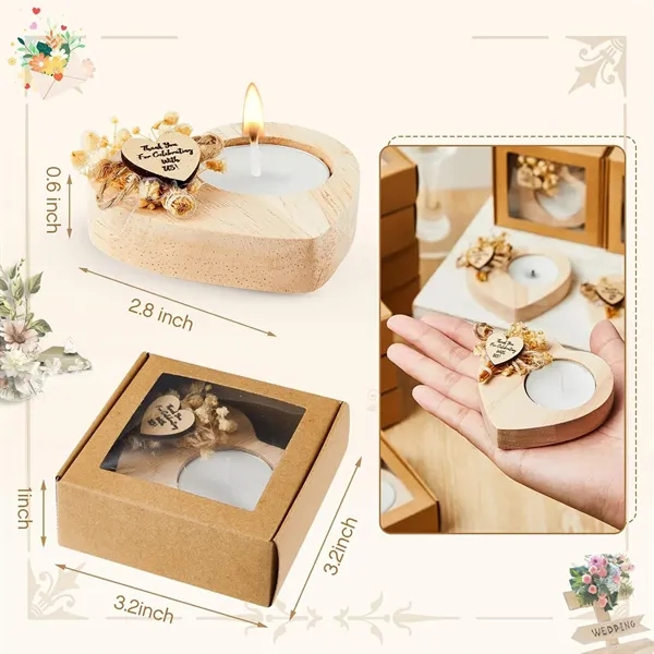 Rustic Wood Wedding Candle - Rustic Wood Wedding Candle - Image 1 of 1
