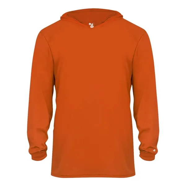 Badger Youth B-Core Long Sleeve Hooded T-Shirt - Badger Youth B-Core Long Sleeve Hooded T-Shirt - Image 3 of 34