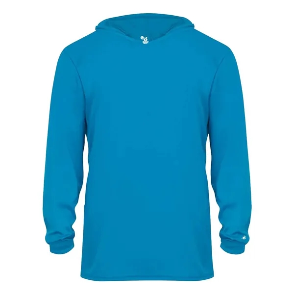 Badger Youth B-Core Long Sleeve Hooded T-Shirt - Badger Youth B-Core Long Sleeve Hooded T-Shirt - Image 5 of 34