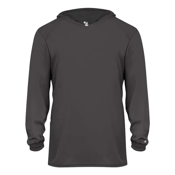 Badger Youth B-Core Long Sleeve Hooded T-Shirt - Badger Youth B-Core Long Sleeve Hooded T-Shirt - Image 11 of 34