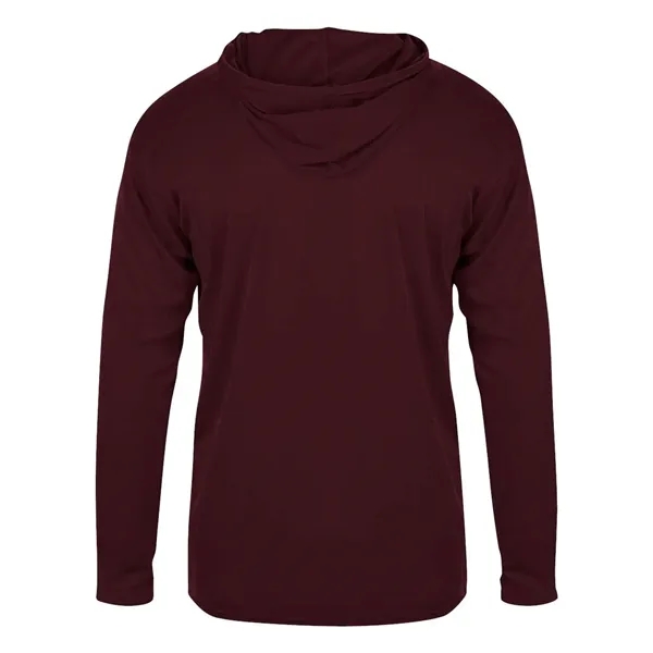 Badger Youth B-Core Long Sleeve Hooded T-Shirt - Badger Youth B-Core Long Sleeve Hooded T-Shirt - Image 16 of 34