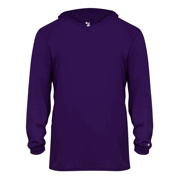 Badger Youth B-Core Long Sleeve Hooded T-Shirt - Badger Youth B-Core Long Sleeve Hooded T-Shirt - Image 19 of 34