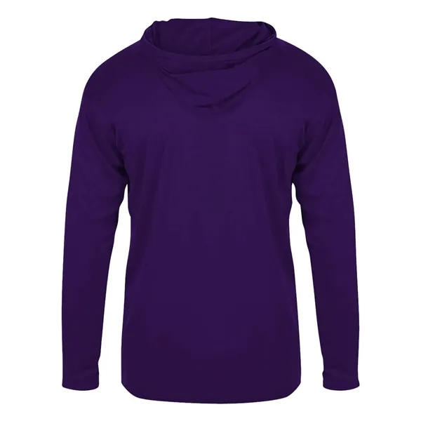 Badger Youth B-Core Long Sleeve Hooded T-Shirt - Badger Youth B-Core Long Sleeve Hooded T-Shirt - Image 20 of 34