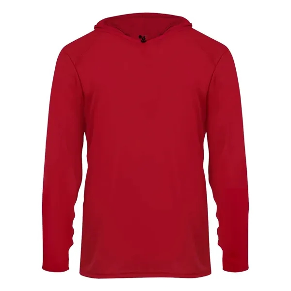 Badger Youth B-Core Long Sleeve Hooded T-Shirt - Badger Youth B-Core Long Sleeve Hooded T-Shirt - Image 21 of 34