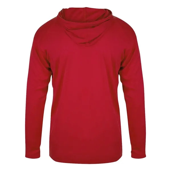 Badger Youth B-Core Long Sleeve Hooded T-Shirt - Badger Youth B-Core Long Sleeve Hooded T-Shirt - Image 22 of 34