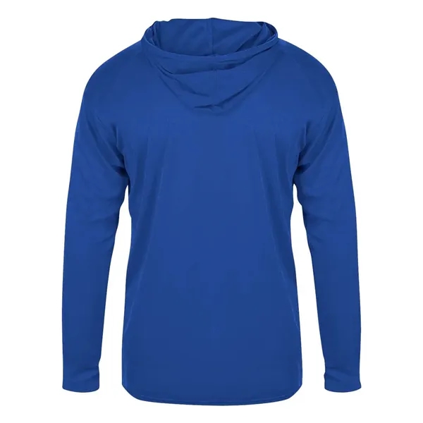 Badger Youth B-Core Long Sleeve Hooded T-Shirt - Badger Youth B-Core Long Sleeve Hooded T-Shirt - Image 24 of 34