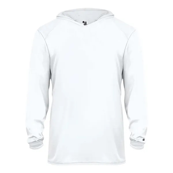 Badger Youth B-Core Long Sleeve Hooded T-Shirt - Badger Youth B-Core Long Sleeve Hooded T-Shirt - Image 32 of 34