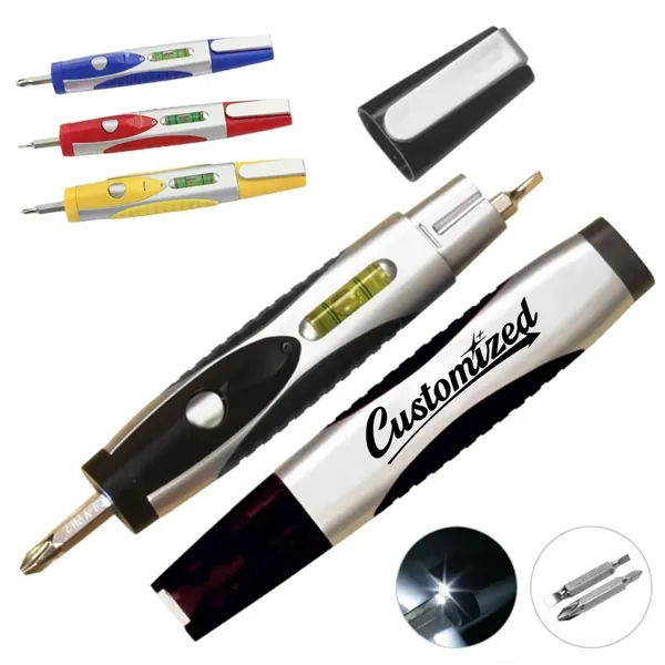Multi Tool LED Pen with Interchangeable Screwdriver Bits - Multi Tool LED Pen with Interchangeable Screwdriver Bits - Image 0 of 4