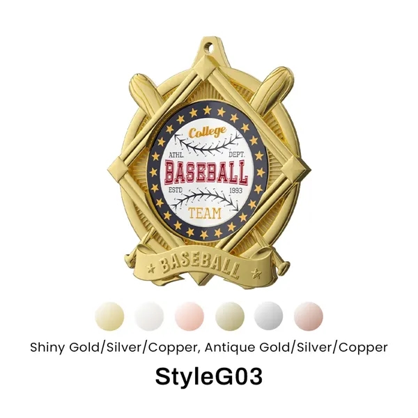UV Printed Baseball Medals - UV Printed Baseball Medals - Image 6 of 8