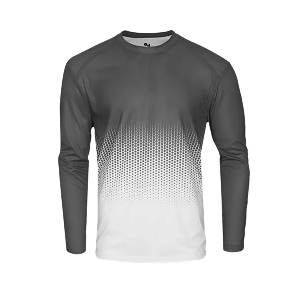Badger Men's Hex 2.0 Long Sleeve T-Shirt - Badger Men's Hex 2.0 Long Sleeve T-Shirt - Image 2 of 5