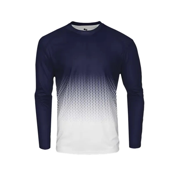 Badger Men's Hex 2.0 Long Sleeve T-Shirt - Badger Men's Hex 2.0 Long Sleeve T-Shirt - Image 3 of 5