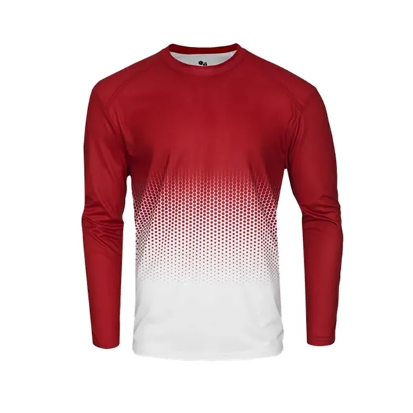 Badger Men's Hex 2.0 Long Sleeve T-Shirt - Badger Men's Hex 2.0 Long Sleeve T-Shirt - Image 4 of 5