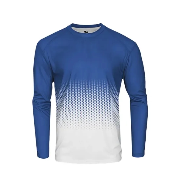 Badger Men's Hex 2.0 Long Sleeve T-Shirt - Badger Men's Hex 2.0 Long Sleeve T-Shirt - Image 5 of 5