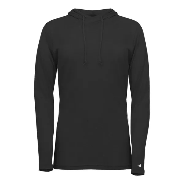 Badger Women's Tri-Blend Surplice Long Sleeve Hooded T-Shirt - Badger Women's Tri-Blend Surplice Long Sleeve Hooded T-Shirt - Image 1 of 31