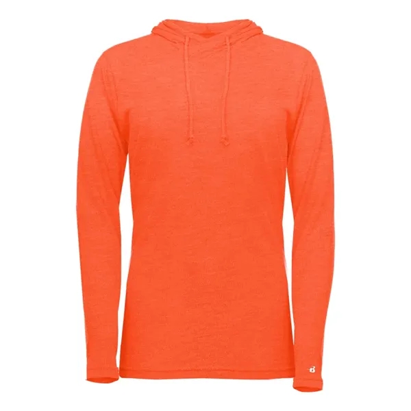 Badger Women's Tri-Blend Surplice Long Sleeve Hooded T-Shirt - Badger Women's Tri-Blend Surplice Long Sleeve Hooded T-Shirt - Image 5 of 31