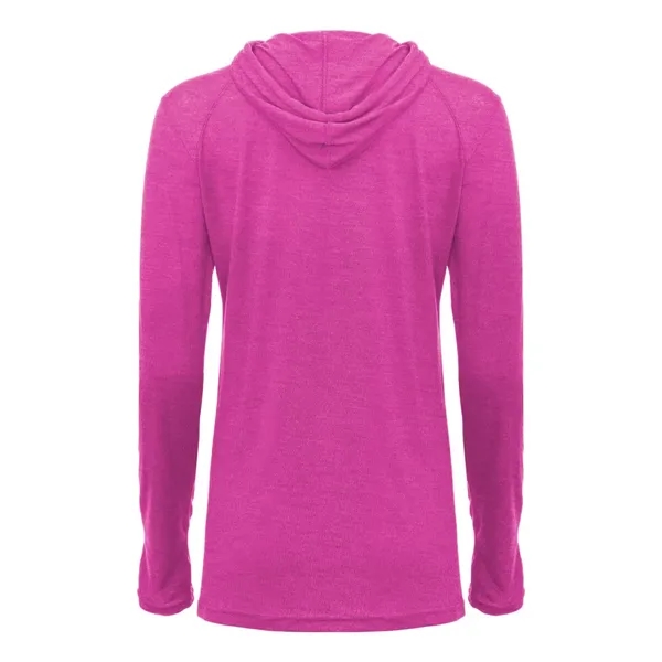 Badger Women's Tri-Blend Surplice Long Sleeve Hooded T-Shirt - Badger Women's Tri-Blend Surplice Long Sleeve Hooded T-Shirt - Image 12 of 31