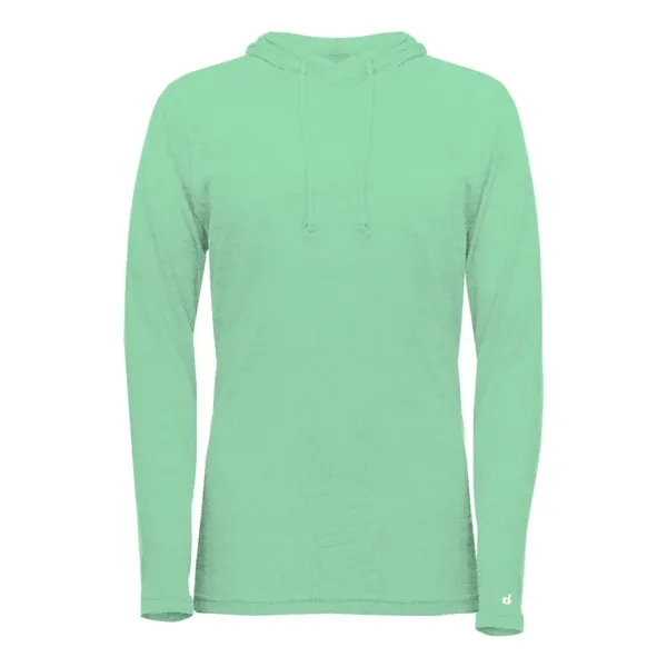 Badger Women's Tri-Blend Surplice Long Sleeve Hooded T-Shirt - Badger Women's Tri-Blend Surplice Long Sleeve Hooded T-Shirt - Image 13 of 31