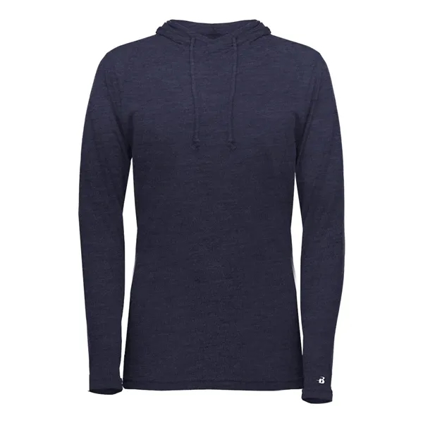 Badger Women's Tri-Blend Surplice Long Sleeve Hooded T-Shirt - Badger Women's Tri-Blend Surplice Long Sleeve Hooded T-Shirt - Image 17 of 31