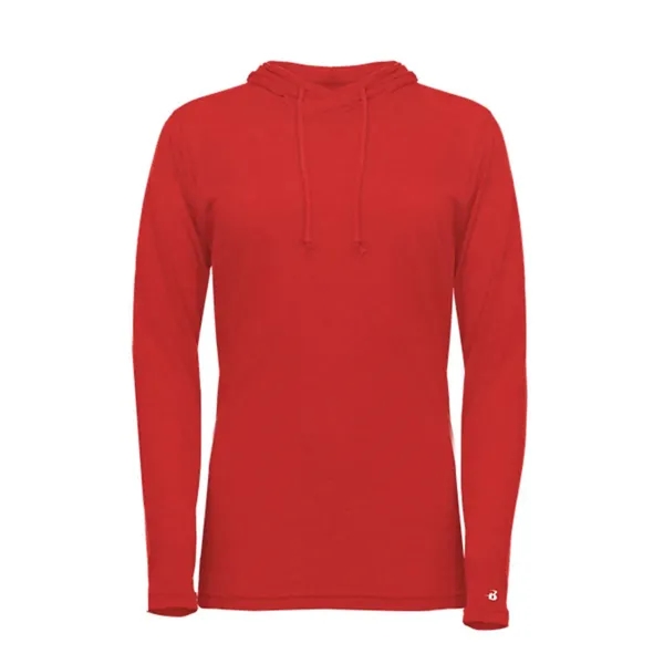 Badger Women's Tri-Blend Surplice Long Sleeve Hooded T-Shirt - Badger Women's Tri-Blend Surplice Long Sleeve Hooded T-Shirt - Image 23 of 31