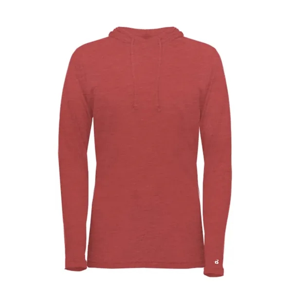 Badger Women's Tri-Blend Surplice Long Sleeve Hooded T-Shirt - Badger Women's Tri-Blend Surplice Long Sleeve Hooded T-Shirt - Image 24 of 31