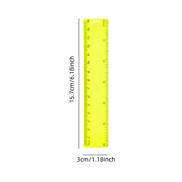 6'' Customizable Dual Scale Plastic Ruler School Promotions - 6'' Customizable Dual Scale Plastic Ruler School Promotions - Image 1 of 5