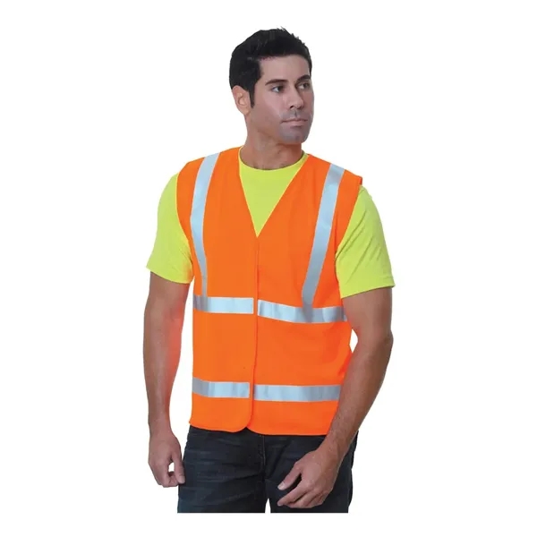 Bayside Unisex USA-Made Economy Class 2 ANSI Vest - Bayside Unisex USA-Made Economy Class 2 ANSI Vest - Image 2 of 2