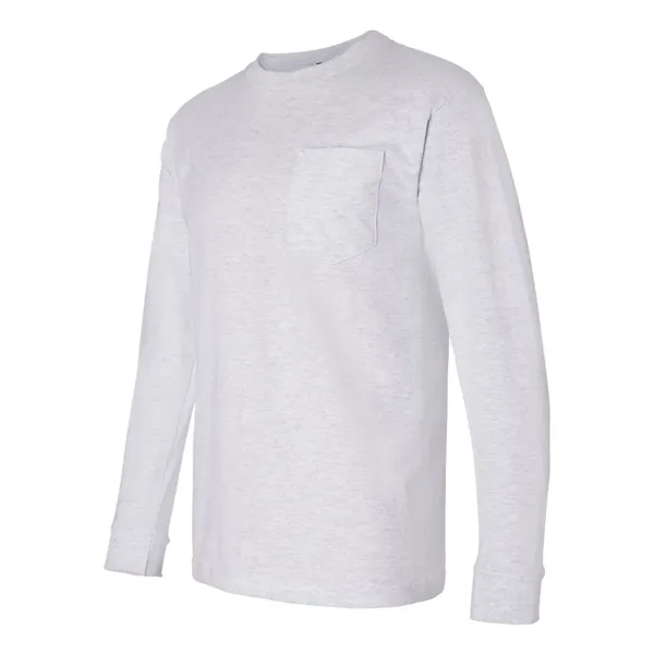Bayside Unisex USA-Made Long Sleeve Pocket T-Shirt - Bayside Unisex USA-Made Long Sleeve Pocket T-Shirt - Image 2 of 29