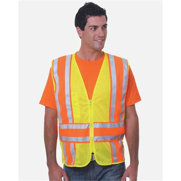 Bayside Unisex USA-Made ANSI Safety Mesh Vest