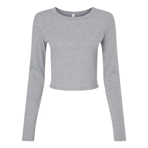 BELLA + CANVAS Women's Micro Rib Long Sleeve Baby Tee - BELLA + CANVAS Women's Micro Rib Long Sleeve Baby Tee - Image 1 of 10