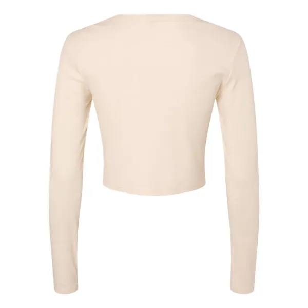 BELLA + CANVAS Women's Micro Rib Long Sleeve Baby Tee - BELLA + CANVAS Women's Micro Rib Long Sleeve Baby Tee - Image 6 of 10