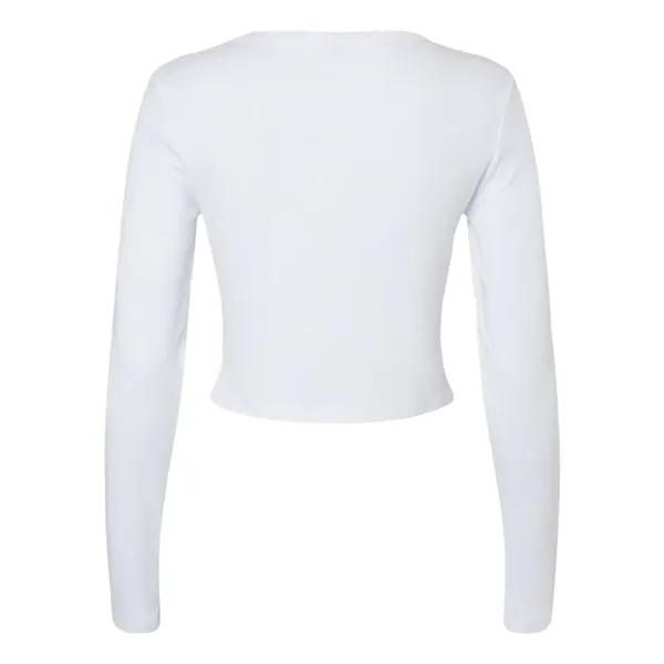 BELLA + CANVAS Women's Micro Rib Long Sleeve Baby Tee - BELLA + CANVAS Women's Micro Rib Long Sleeve Baby Tee - Image 10 of 10