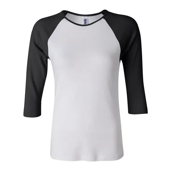 BELLA + CANVAS Women's 1X1 Baby Rib Raglan Three-Quarter ... - BELLA + CANVAS Women's 1X1 Baby Rib Raglan Three-Quarter ... - Image 0 of 15