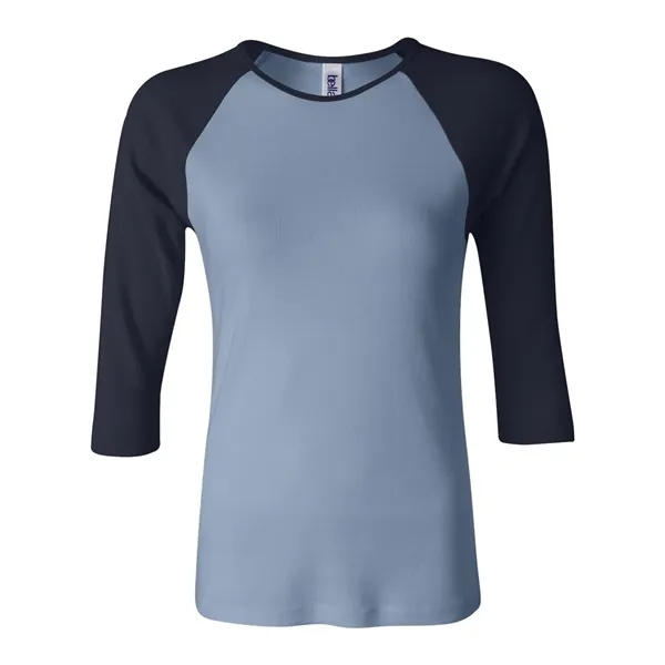 BELLA + CANVAS Women's 1X1 Baby Rib Raglan Three-Quarter ... - BELLA + CANVAS Women's 1X1 Baby Rib Raglan Three-Quarter ... - Image 1 of 15