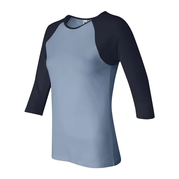 BELLA + CANVAS Women's 1X1 Baby Rib Raglan Three-Quarter ... - BELLA + CANVAS Women's 1X1 Baby Rib Raglan Three-Quarter ... - Image 2 of 15