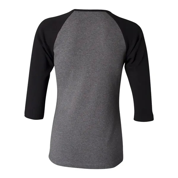 BELLA + CANVAS Women's 1X1 Baby Rib Raglan Three-Quarter ... - BELLA + CANVAS Women's 1X1 Baby Rib Raglan Three-Quarter ... - Image 6 of 15