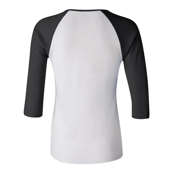 BELLA + CANVAS Women's 1X1 Baby Rib Raglan Three-Quarter ... - BELLA + CANVAS Women's 1X1 Baby Rib Raglan Three-Quarter ... - Image 7 of 15