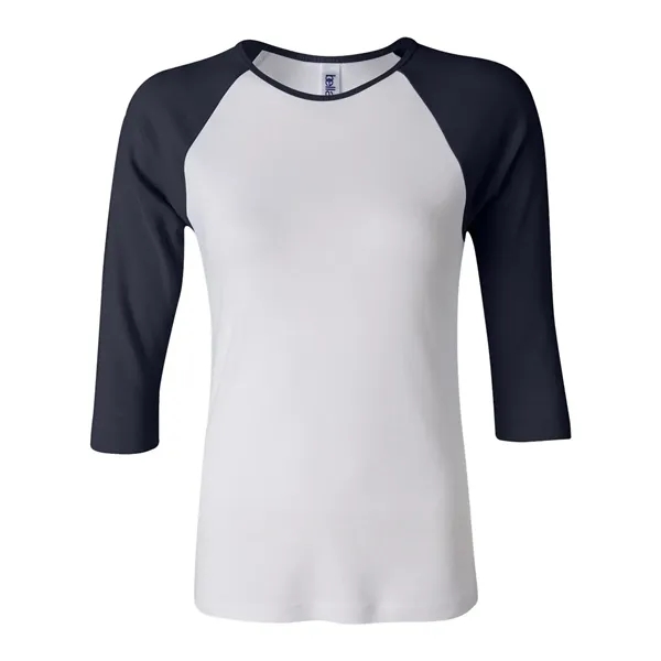 BELLA + CANVAS Women's 1X1 Baby Rib Raglan Three-Quarter ... - BELLA + CANVAS Women's 1X1 Baby Rib Raglan Three-Quarter ... - Image 9 of 15