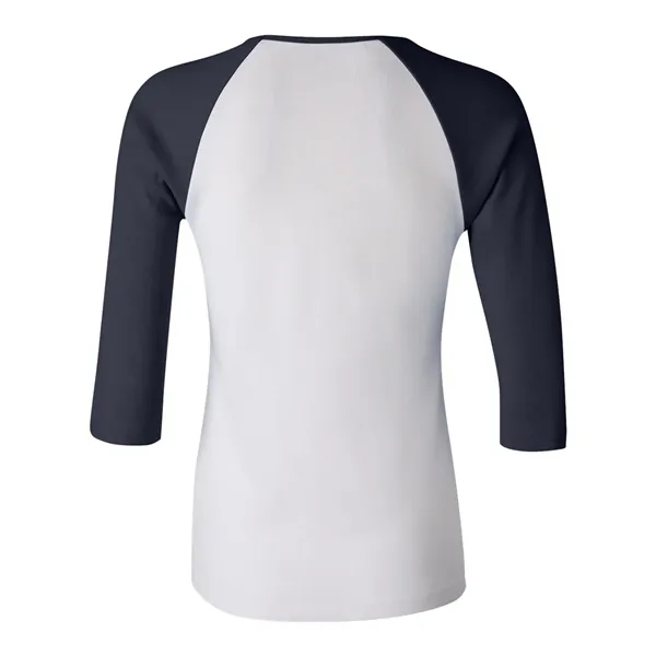 BELLA + CANVAS Women's 1X1 Baby Rib Raglan Three-Quarter ... - BELLA + CANVAS Women's 1X1 Baby Rib Raglan Three-Quarter ... - Image 12 of 15
