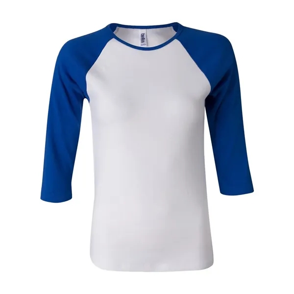BELLA + CANVAS Women's 1X1 Baby Rib Raglan Three-Quarter ... - BELLA + CANVAS Women's 1X1 Baby Rib Raglan Three-Quarter ... - Image 13 of 15